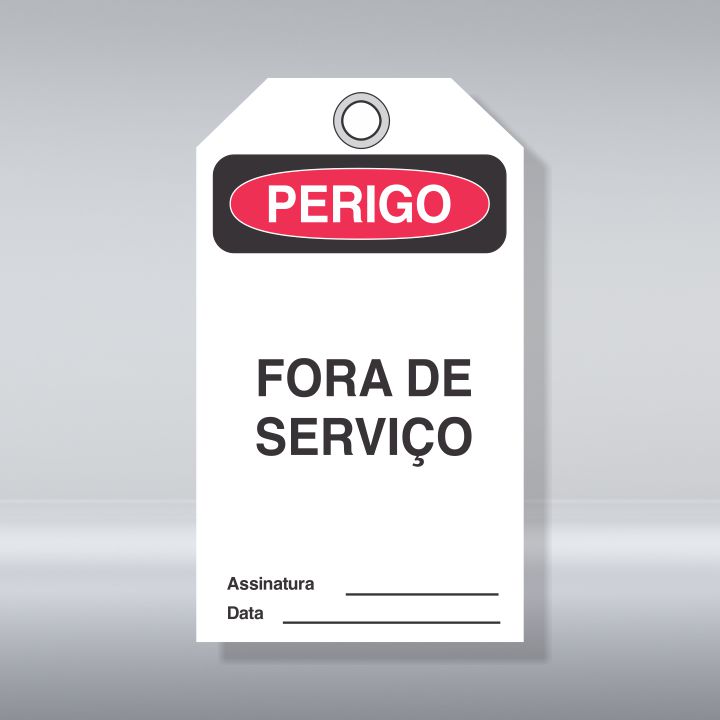 CARTÃO TRAVAMENTO PERIGO | FORA DE SERVIÇO